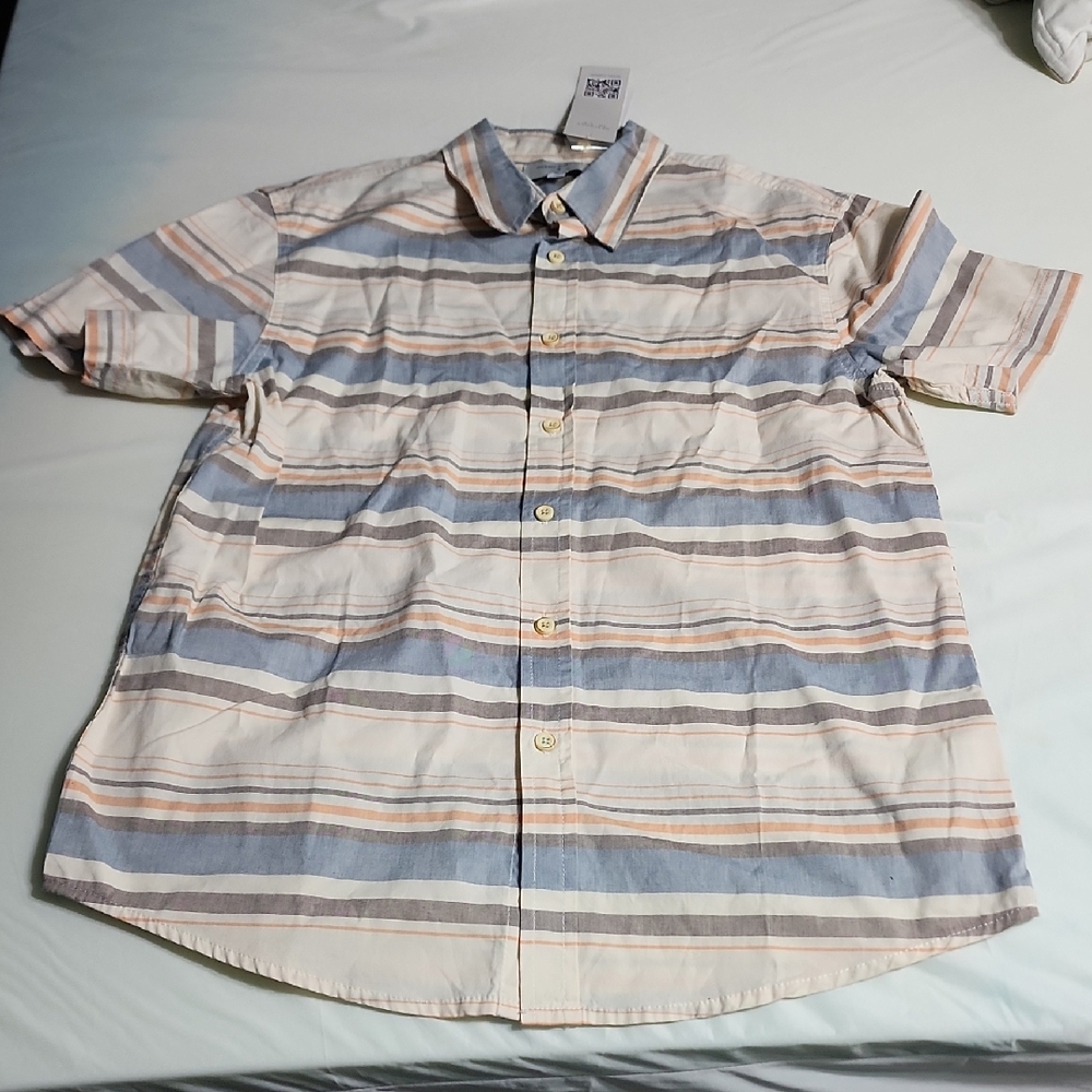 Ocean Current Multicolor Striped Button Down Shirt